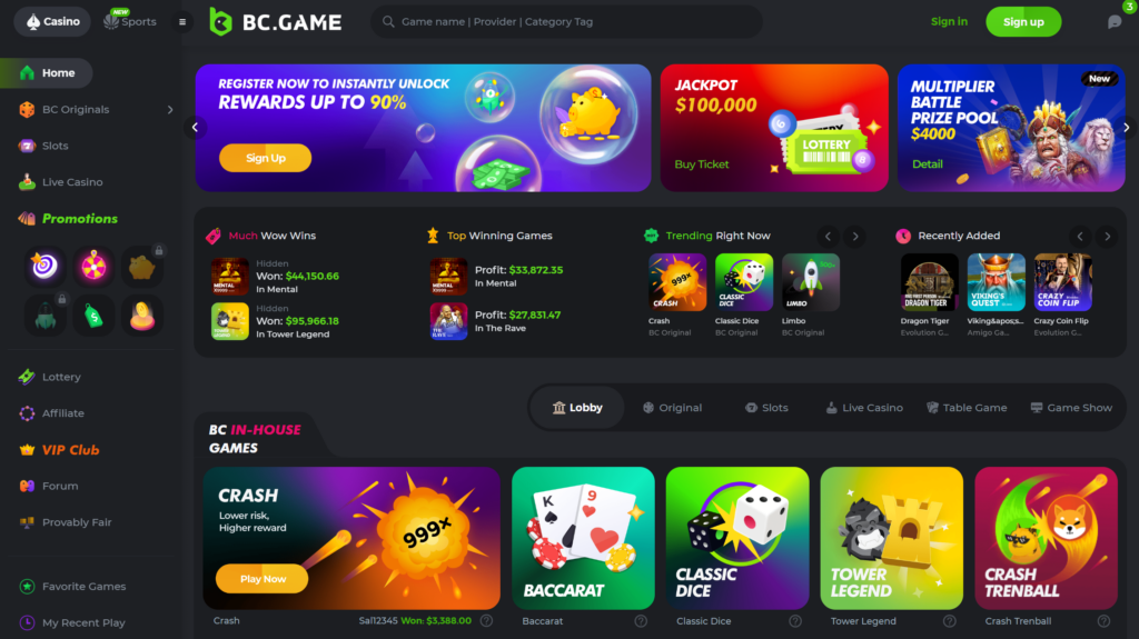 BC.GAME crypto casino