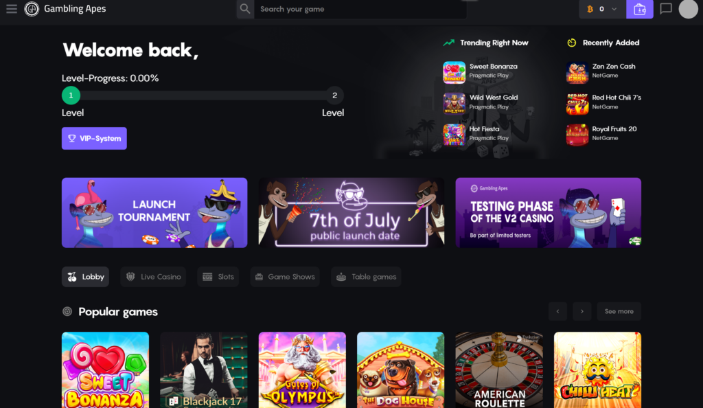 Gambling Apes Casino