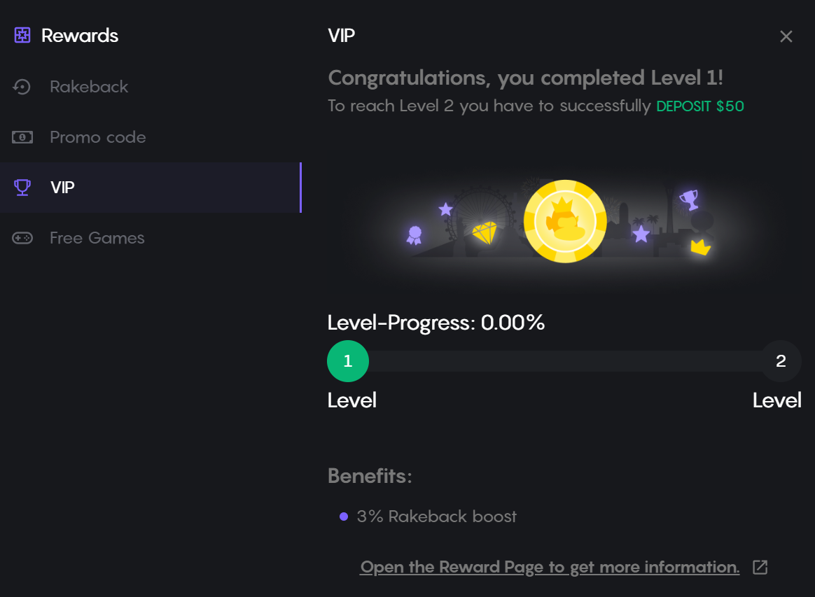 VIP rewards Gambling Apes Casino