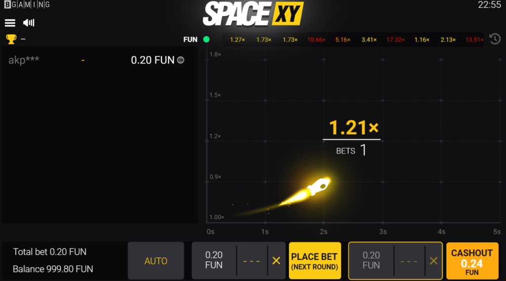Space XY Peergame Casino