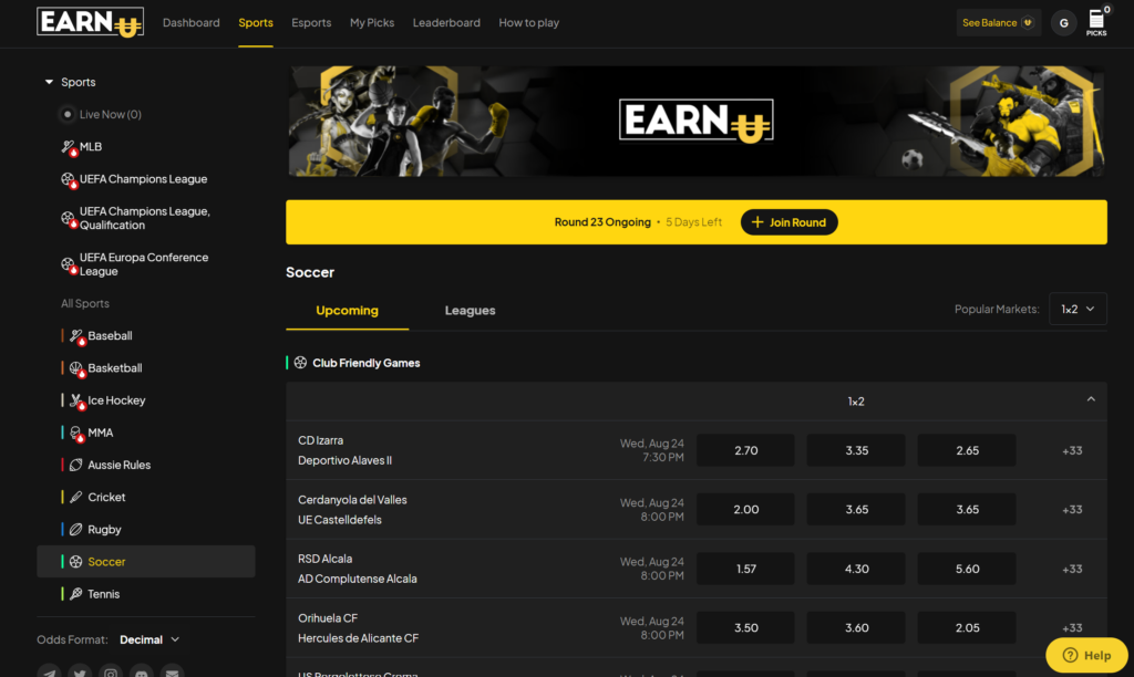 EarnU Play to Earn prediction game